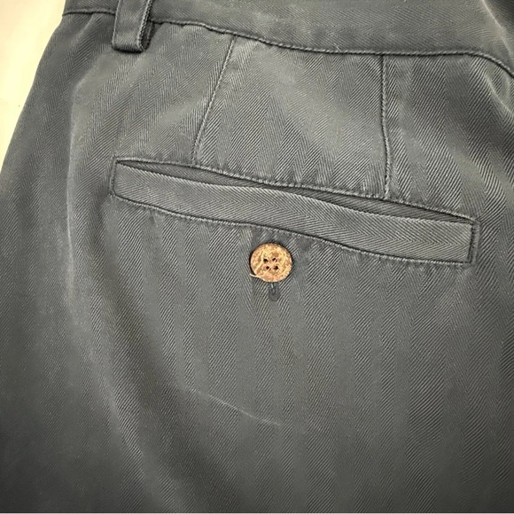 Tommy Bahama Shorts Men 42 Navy Relax 100% Silk Flat Front TB Logo Casual - Picture 6 of 9